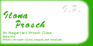 ilona prosch business card